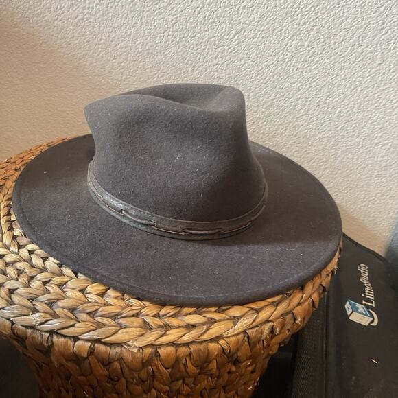 SCALA Handmade Four Seasons Outback Felt Brown Wool Fedora Hat Sz Medium - Picture 9 of 9